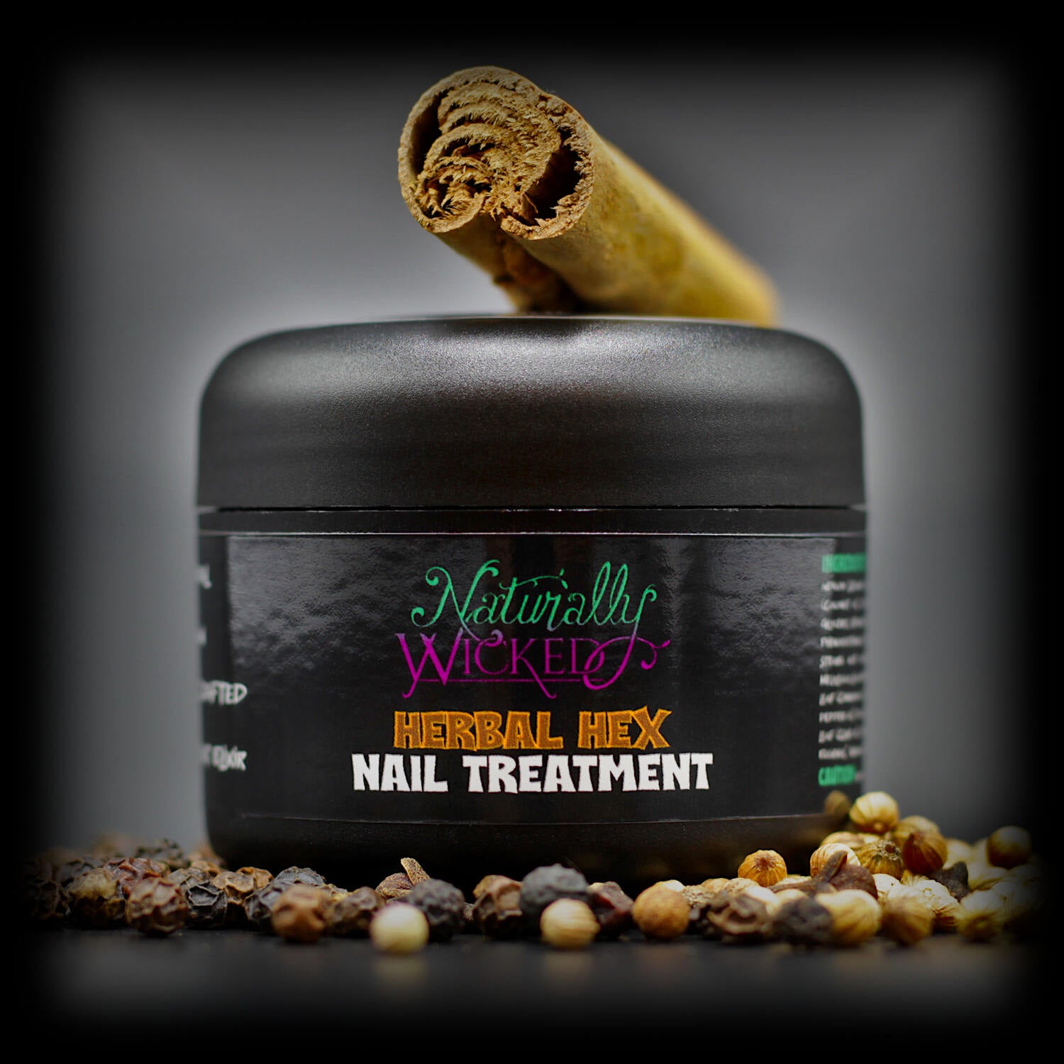 Naturally Wicked Herbal Hex Nail Treatment Alongside Cloves & Cardamom With Cinnamon On Top - Step 2